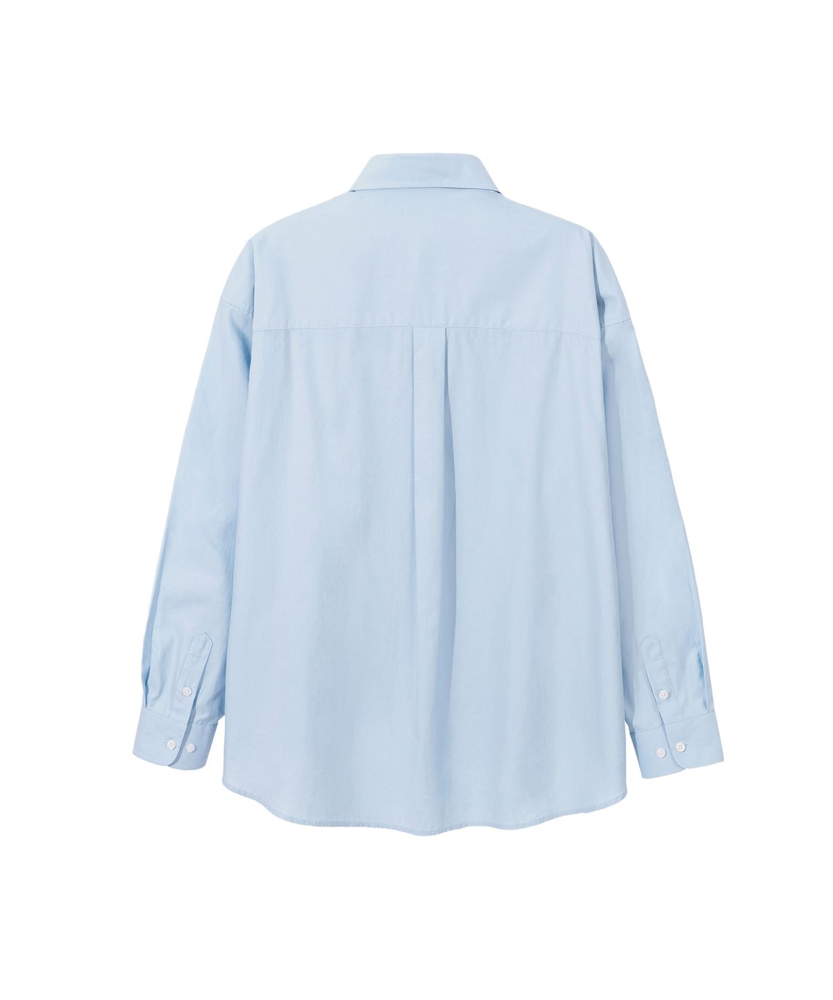 세컨모놀로그(SECONDMONO) (TIE SET)Side Slit Oversized Cotton Shirt [SKYBLUE]_SESH008SKYBLUE