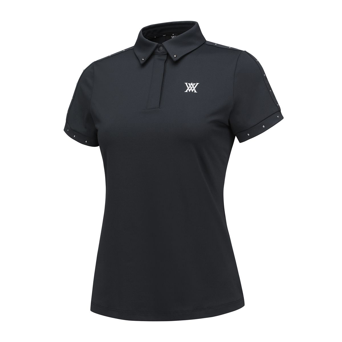어뉴골프(ANEW GOLF) WOMEN BACK TRIANGULAR POINT SHORT T-SHIRT_BK
