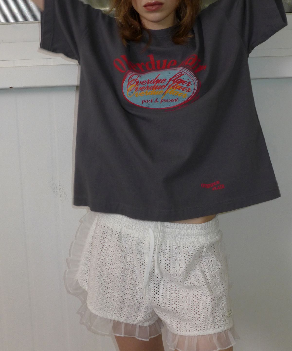 오버듀플레어(OVERDUEFLAIR) [INNER SET]ORGANZA FRILLED SHORTS