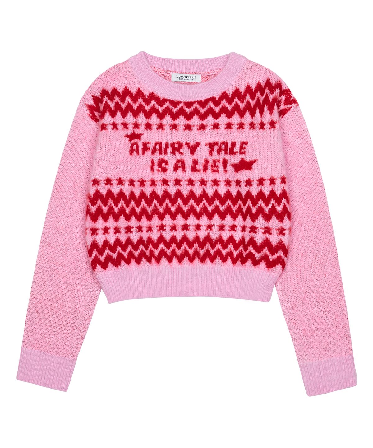 러브이즈트루(LUVISTRUE) NM LETTERING KNIT(PINK)