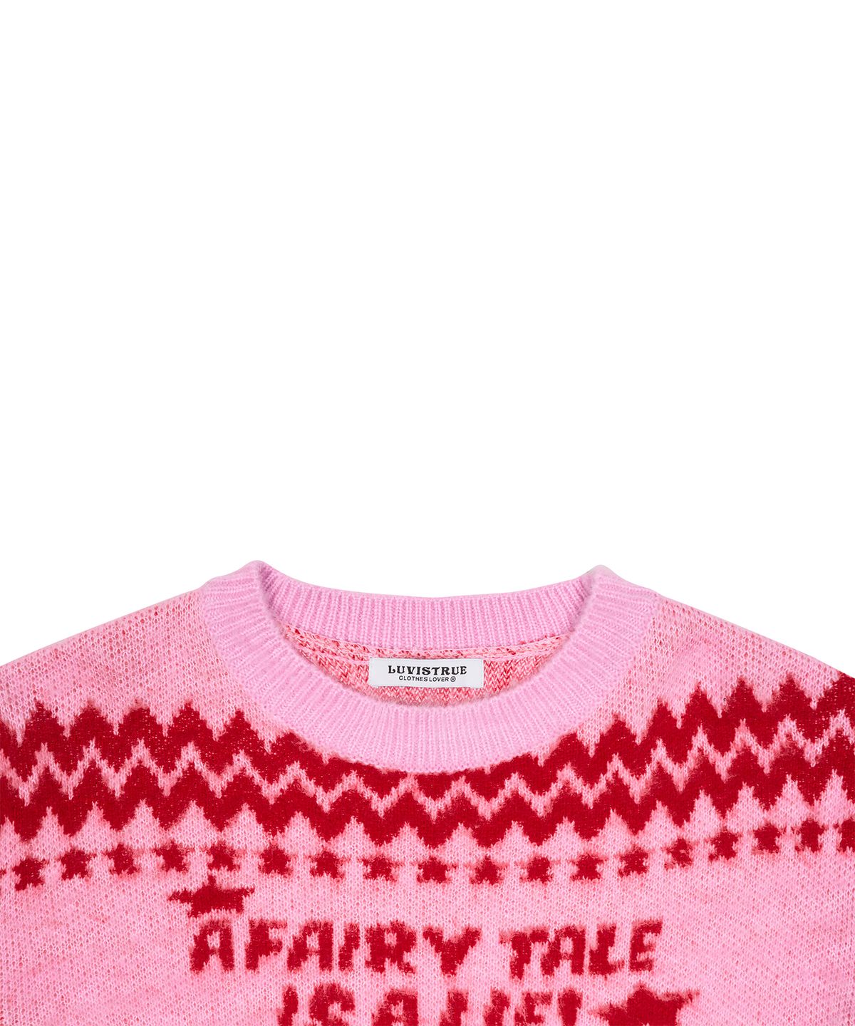 러브이즈트루(LUVISTRUE) NM LETTERING KNIT(PINK)