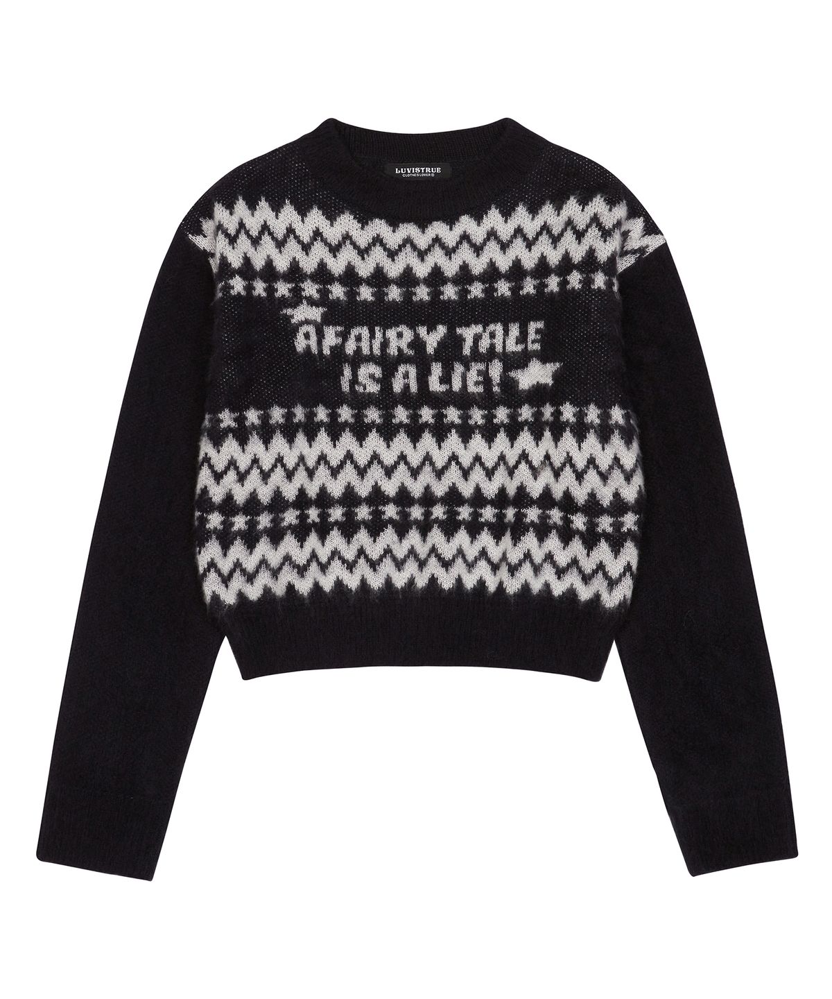 러브이즈트루(LUVISTRUE) NM LETTERING KNIT(NAVY)