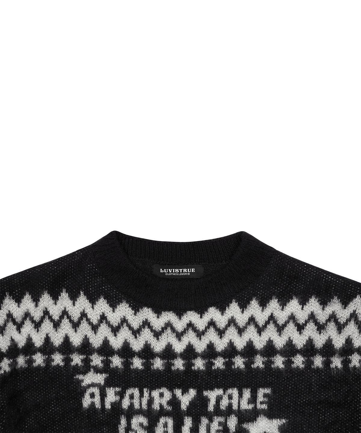 러브이즈트루(LUVISTRUE) NM LETTERING KNIT(NAVY)