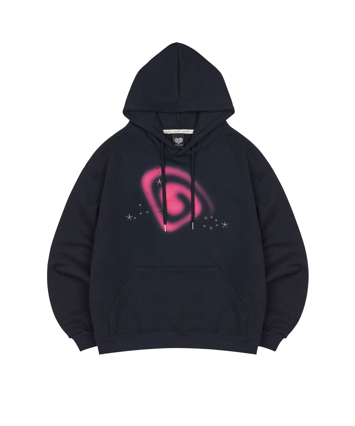 러브이즈트루(LUVISTRUE) NM STAR HOTFIX HOODIE(NAVY)