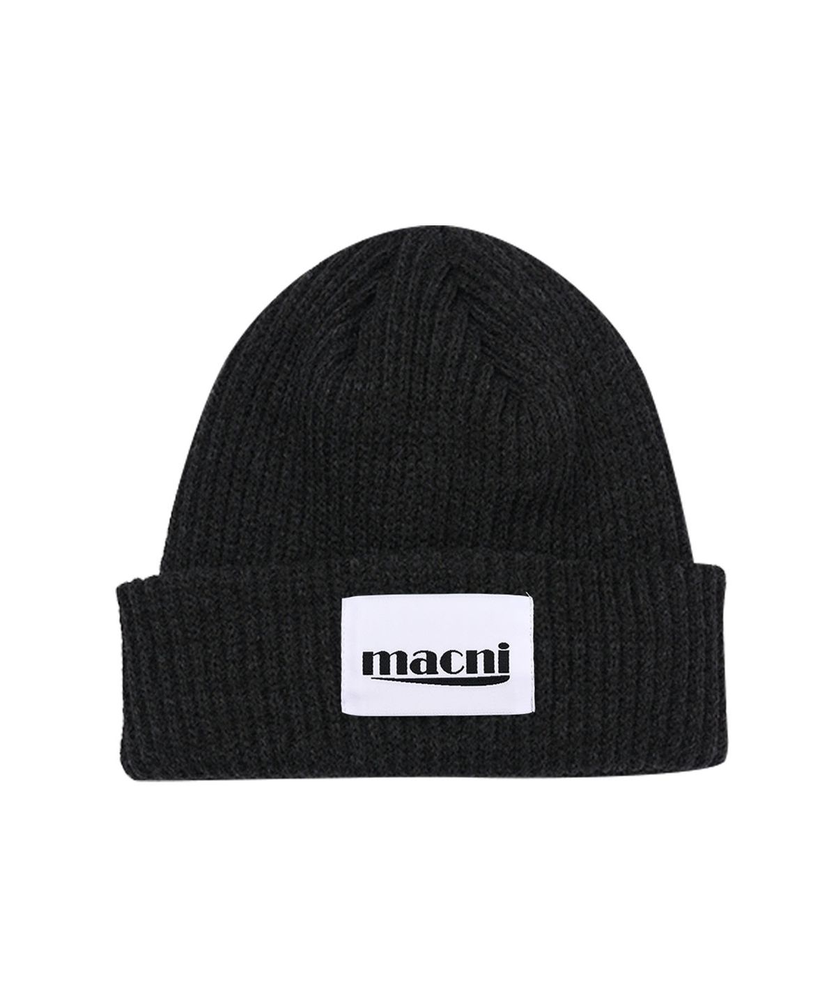 마크니(MACNI) HEAVY KNIT BEANIE_CHARCOAL