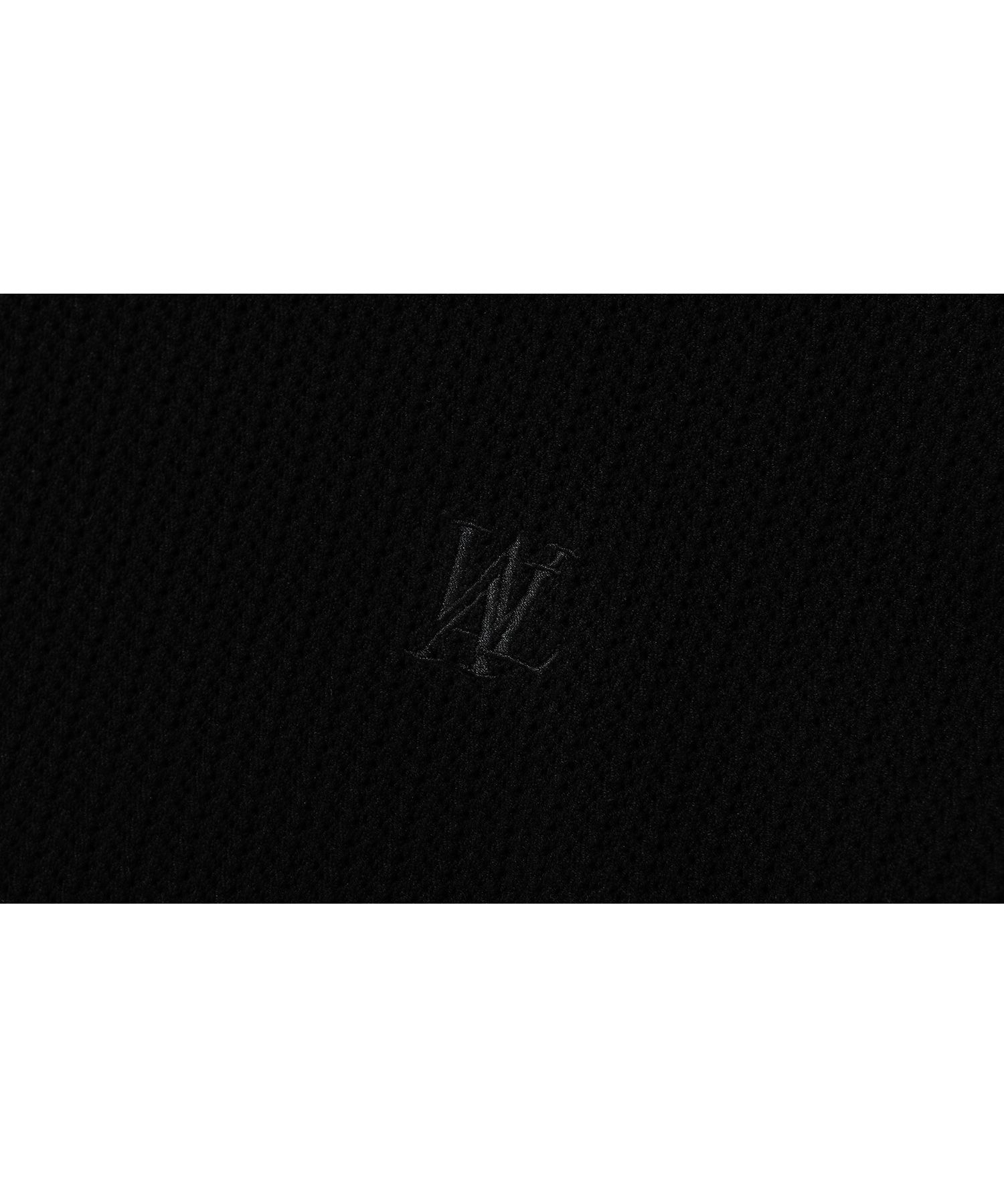 MUSINSA | WOOALONG Signature round scassi knit - BLACK