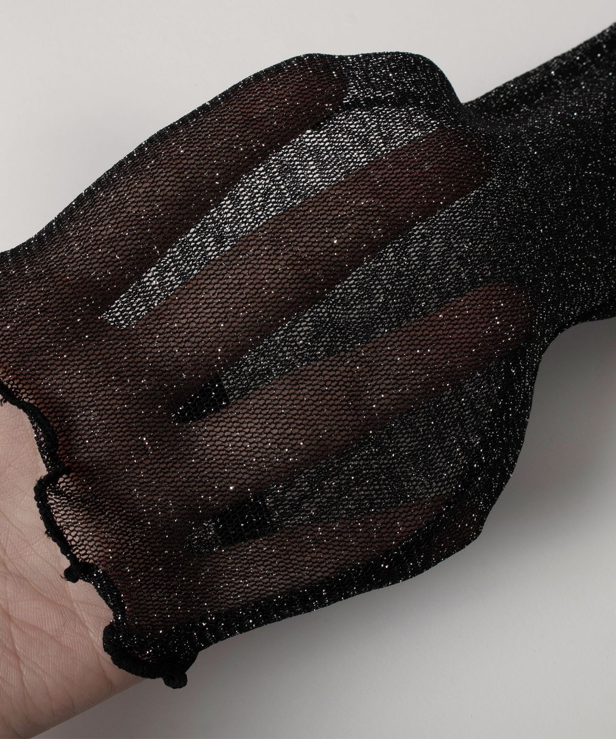 오버듀플레어(OVERDUEFLAIR) GLITTER MESH SOCKS_BLACK
