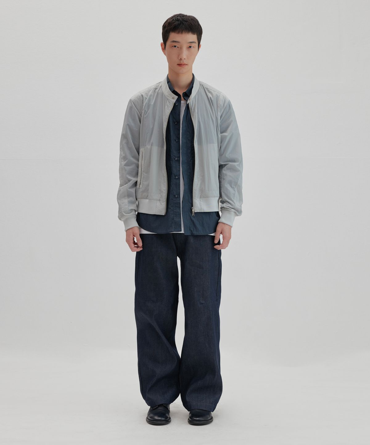 넌블랭크(NONBLANK) 윈드 자켓_LIGHT GREY