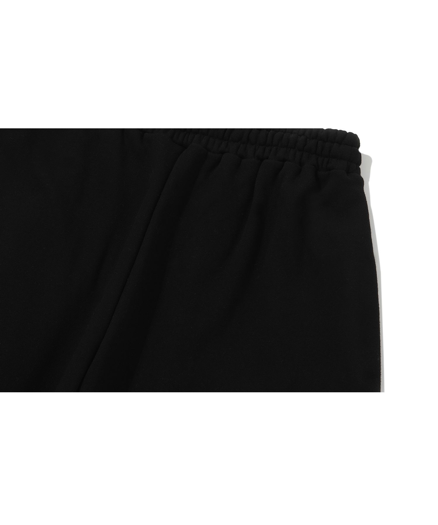 MUSINSA | WOOALONG Signature tuck wide pants - BLACK