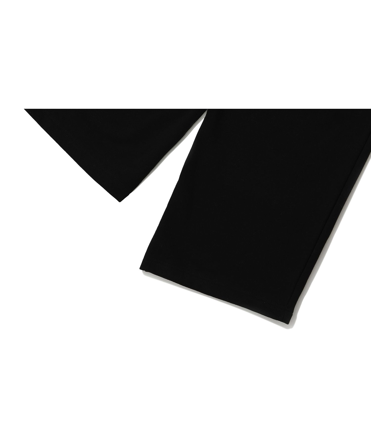 MUSINSA | WOOALONG Signature tuck wide pants - BLACK