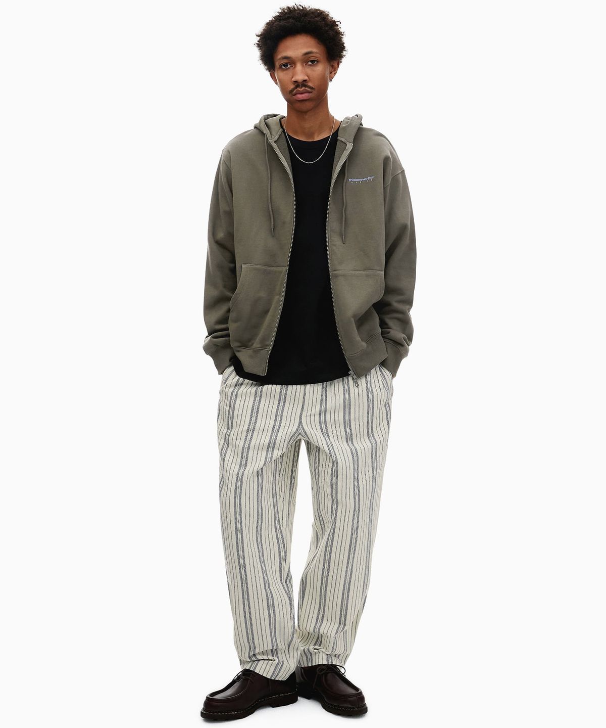 디스이즈네버댓(THISISNEVERTHAT) Stripe Jacquard Pant Ivory