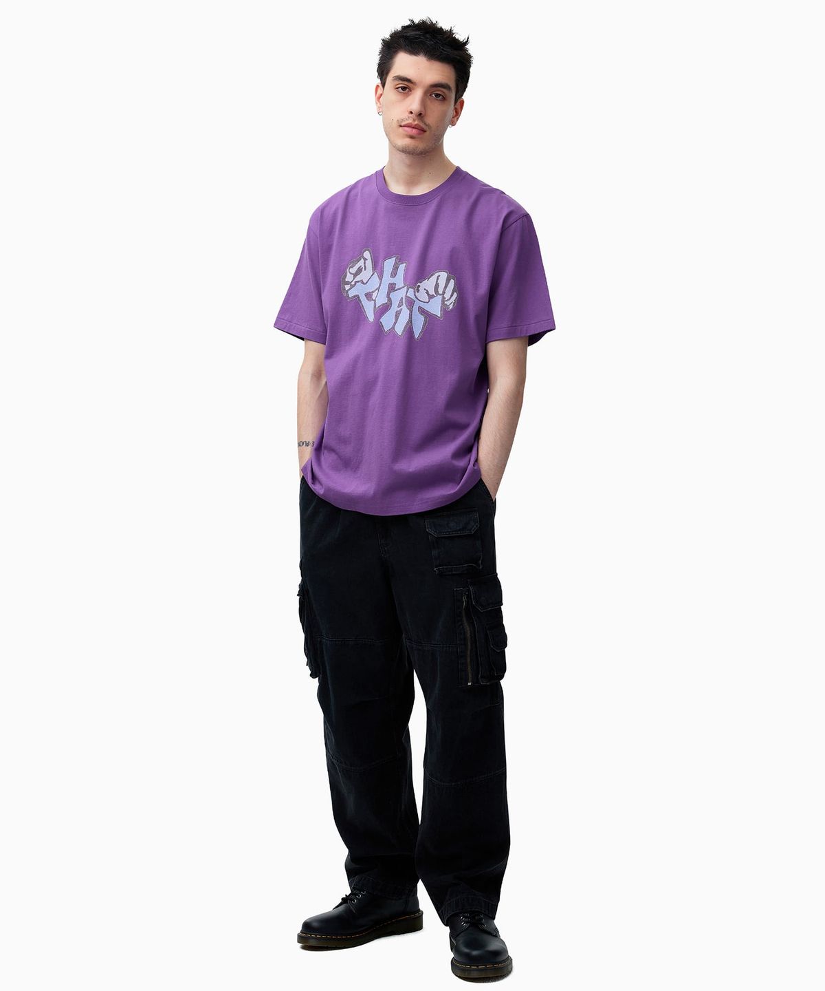 디스이즈네버댓(THISISNEVERTHAT) THAT Hands Tee Purple