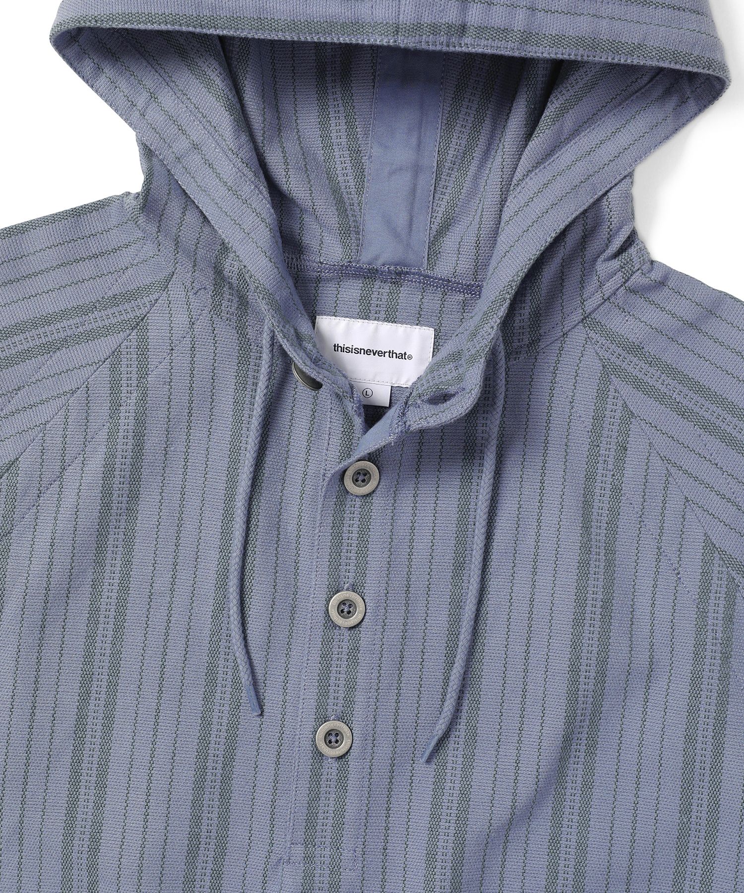 MUSINSA | thisisneverthat® Stripe Jacquard Hoodie Purple Gray