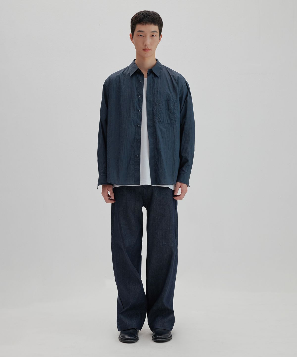 넌블랭크(NONBLANK) 윈드 브레이크 셔츠_DARK GREY