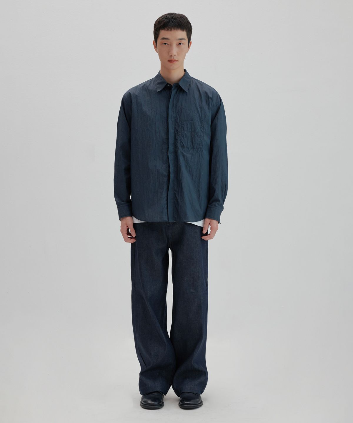 넌블랭크(NONBLANK) 윈드 브레이크 셔츠_DARK GREY