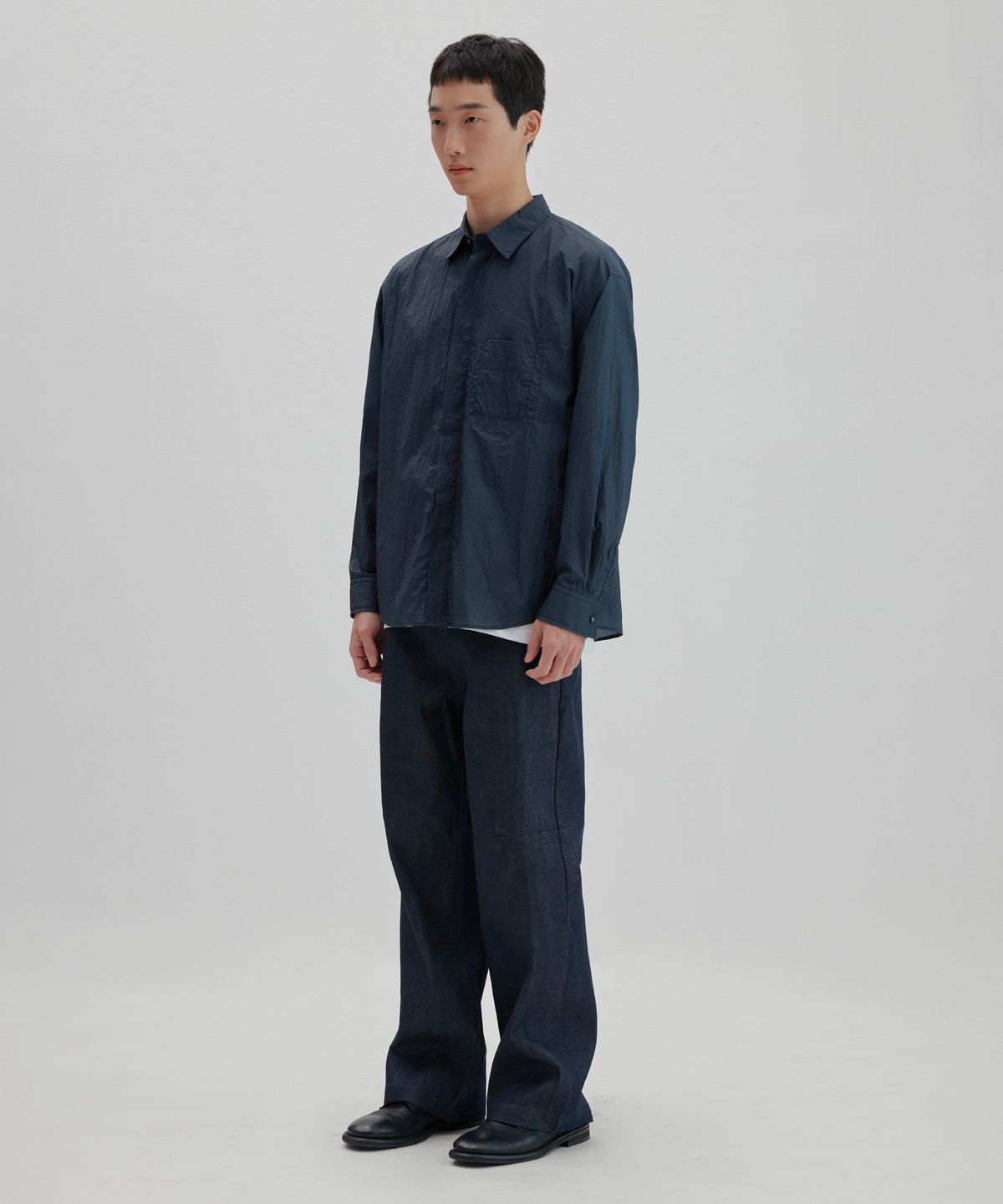 넌블랭크(NONBLANK) 윈드 브레이크 셔츠_DARK GREY