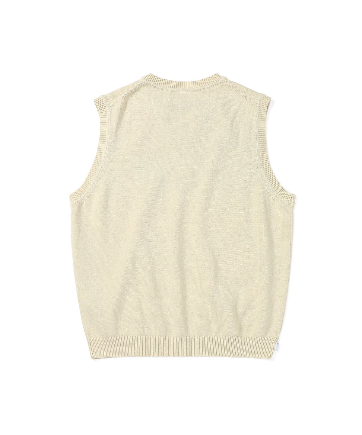 디스이즈네버댓(THISISNEVERTHAT) Script Logo Knit Vest Ivory