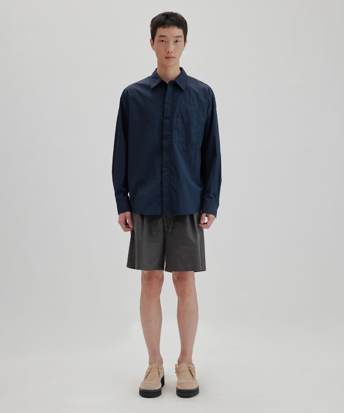 넌블랭크(NONBLANK) 윈드 브레이크 셔츠_DARK NAVY