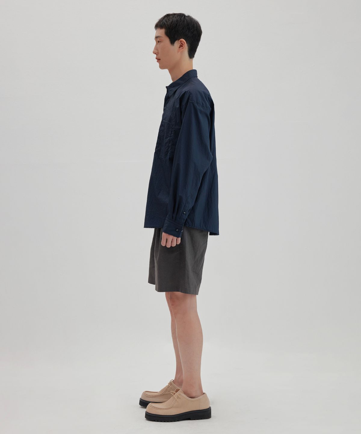 넌블랭크(NONBLANK) 윈드 브레이크 셔츠_DARK NAVY