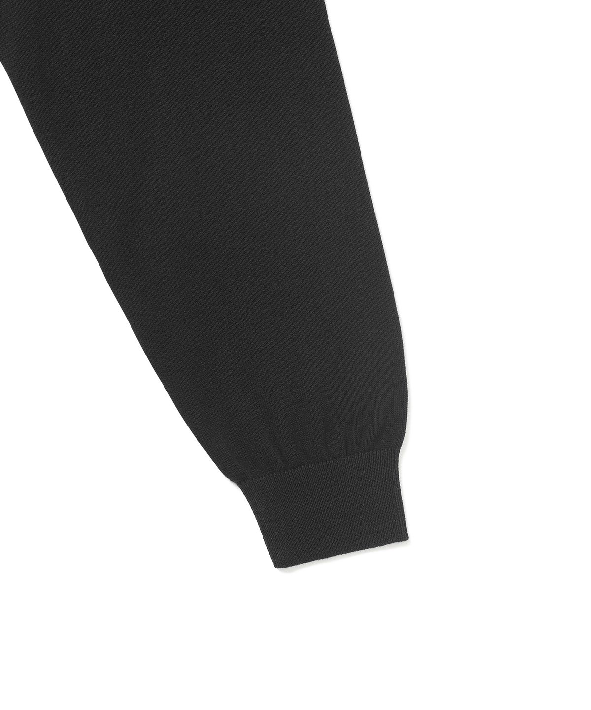 디스이즈네버댓(THISISNEVERTHAT) Cable Knit Zip Polo Black