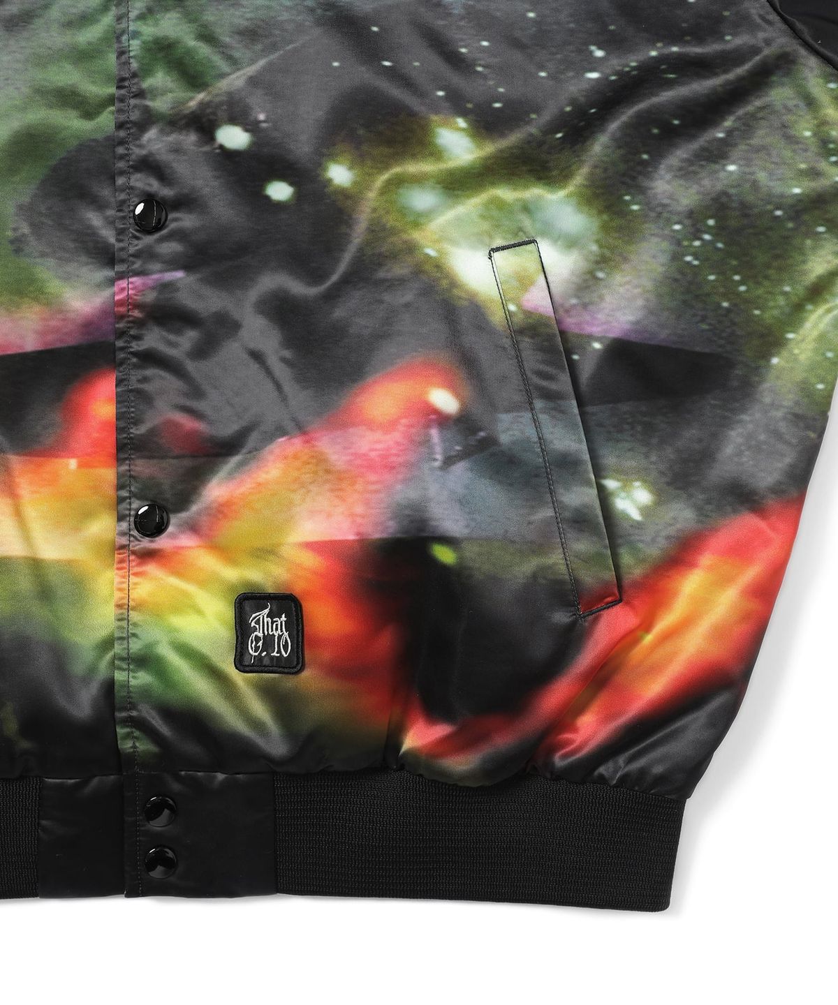 디스이즈네버댓(THISISNEVERTHAT) Flame Satin Jacket Black