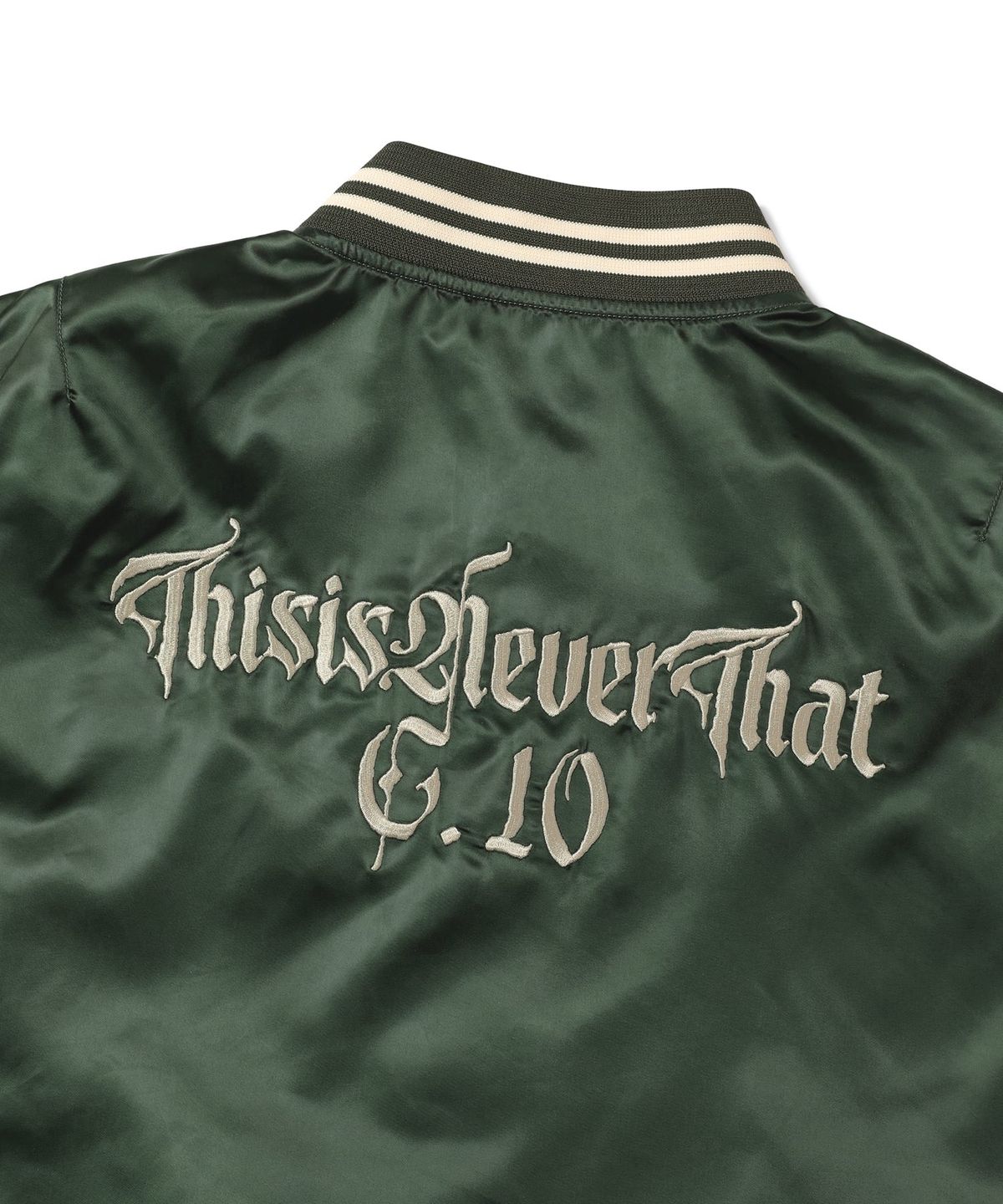 디스이즈네버댓(THISISNEVERTHAT) Satin Jacket Olive
