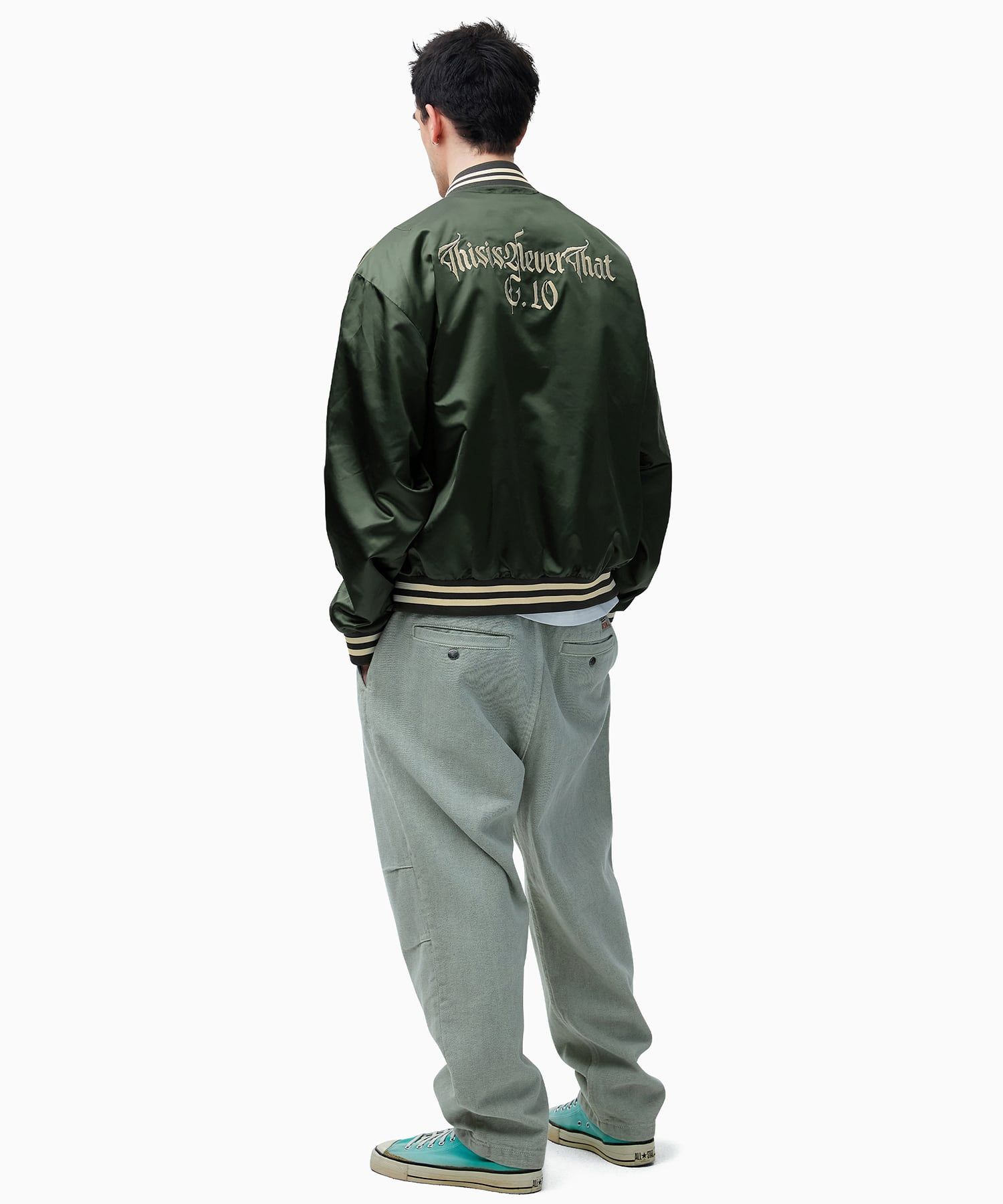 MUSINSA | thisisneverthat® Satin Jacket Olive