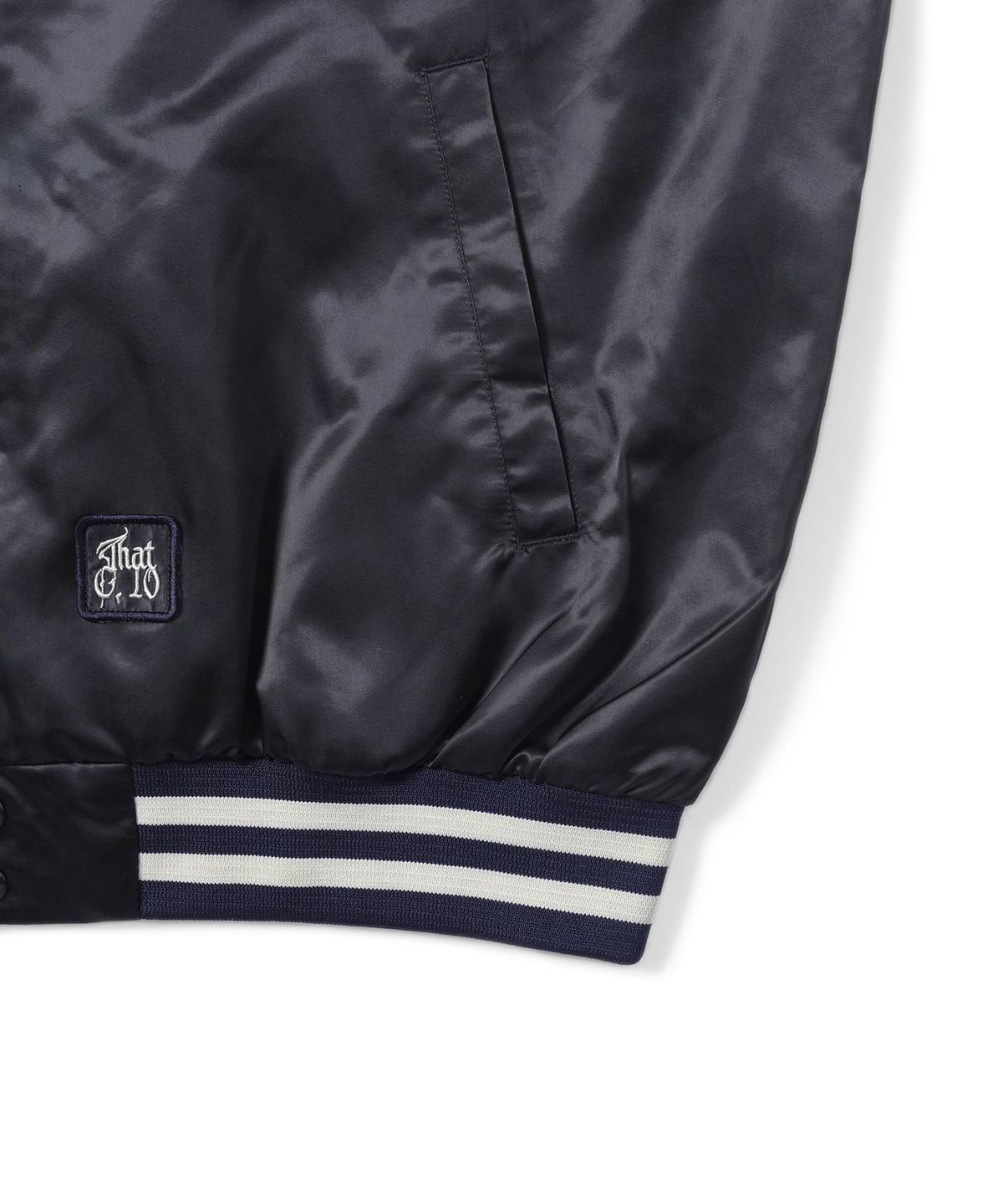 디스이즈네버댓(THISISNEVERTHAT) Satin Jacket Navy