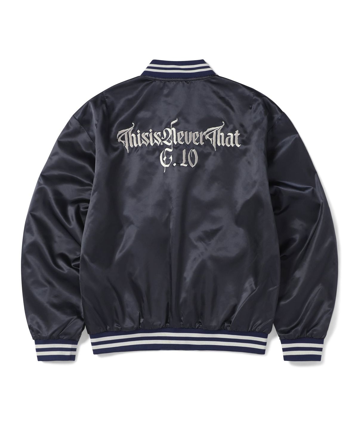 디스이즈네버댓(THISISNEVERTHAT) Satin Jacket Navy