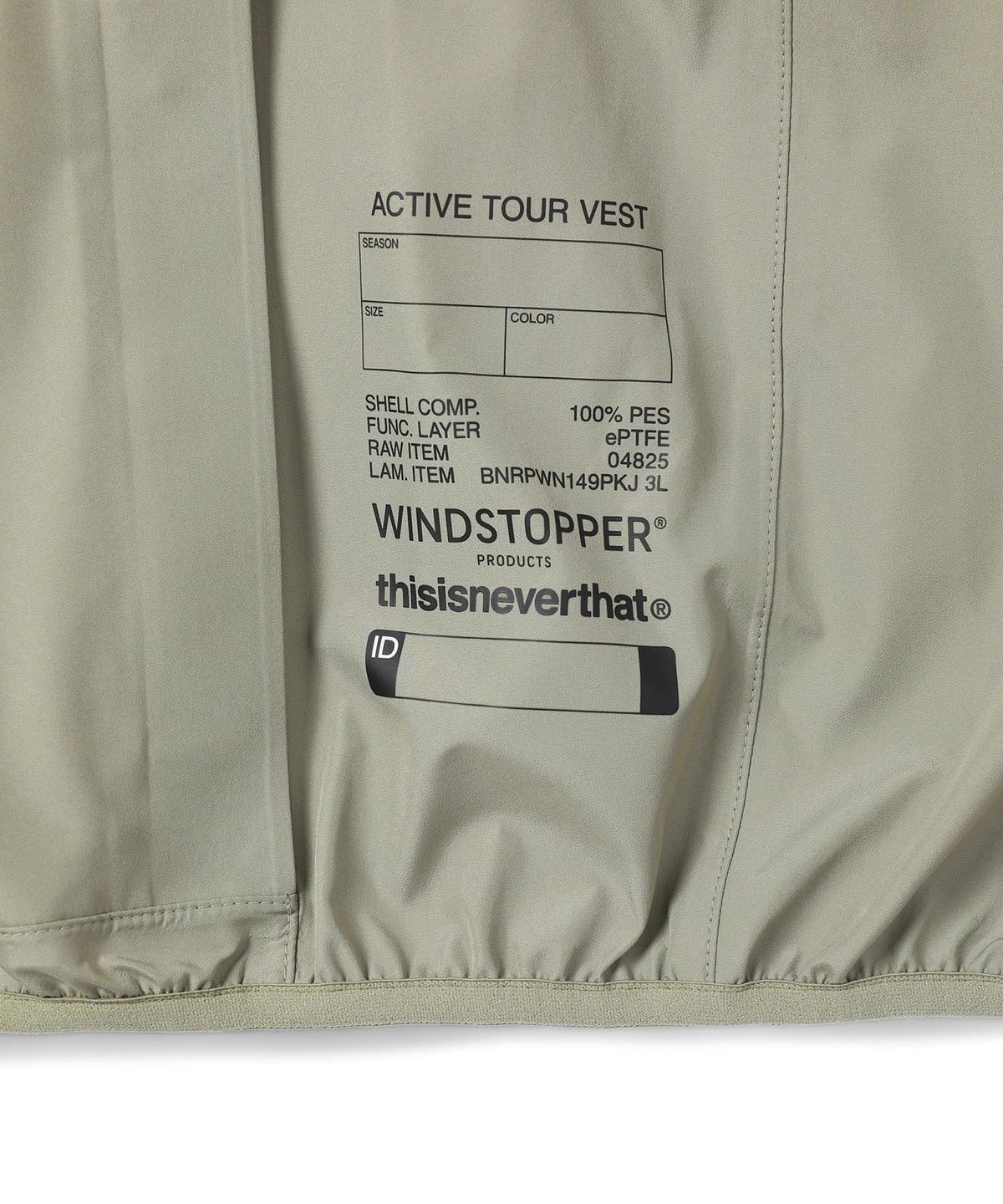 디스이즈네버댓(THISISNEVERTHAT) WINDSTOPPER® Active Tour Vest Grey