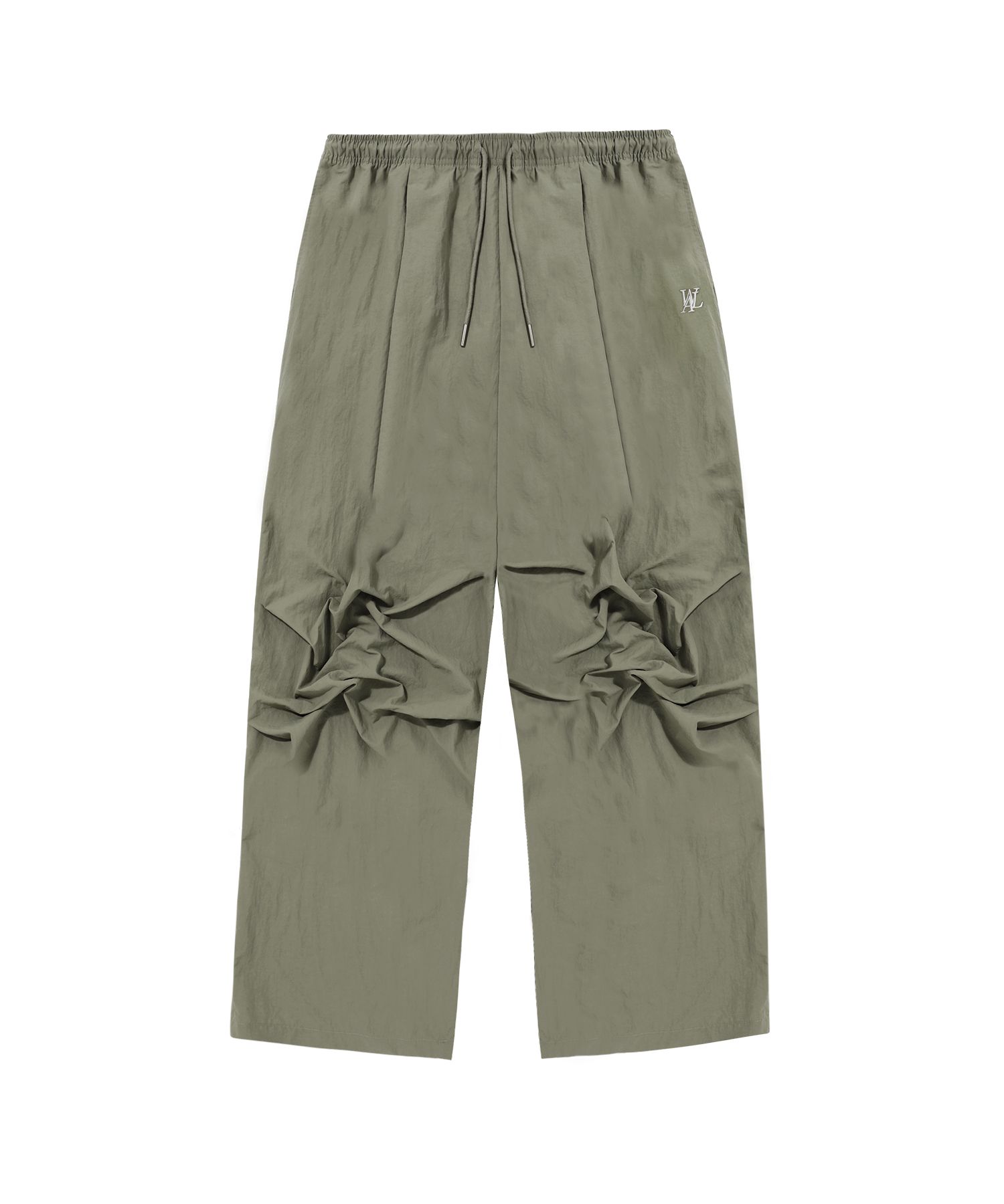 パンツ WOOALONG Drape nylon wide pants KHAKI WL241WLP01UKAK MUSINSA | WOOALONG Drape nylon wide pants - KHAKI