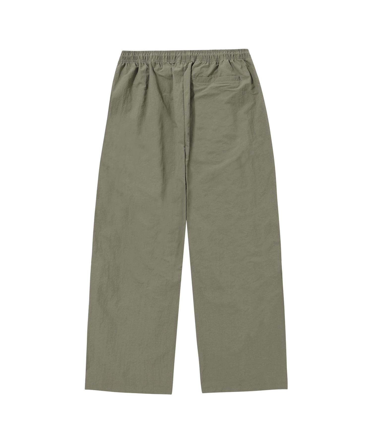 MUSINSA | WOOALONG Drape nylon wide pants - KHAKI