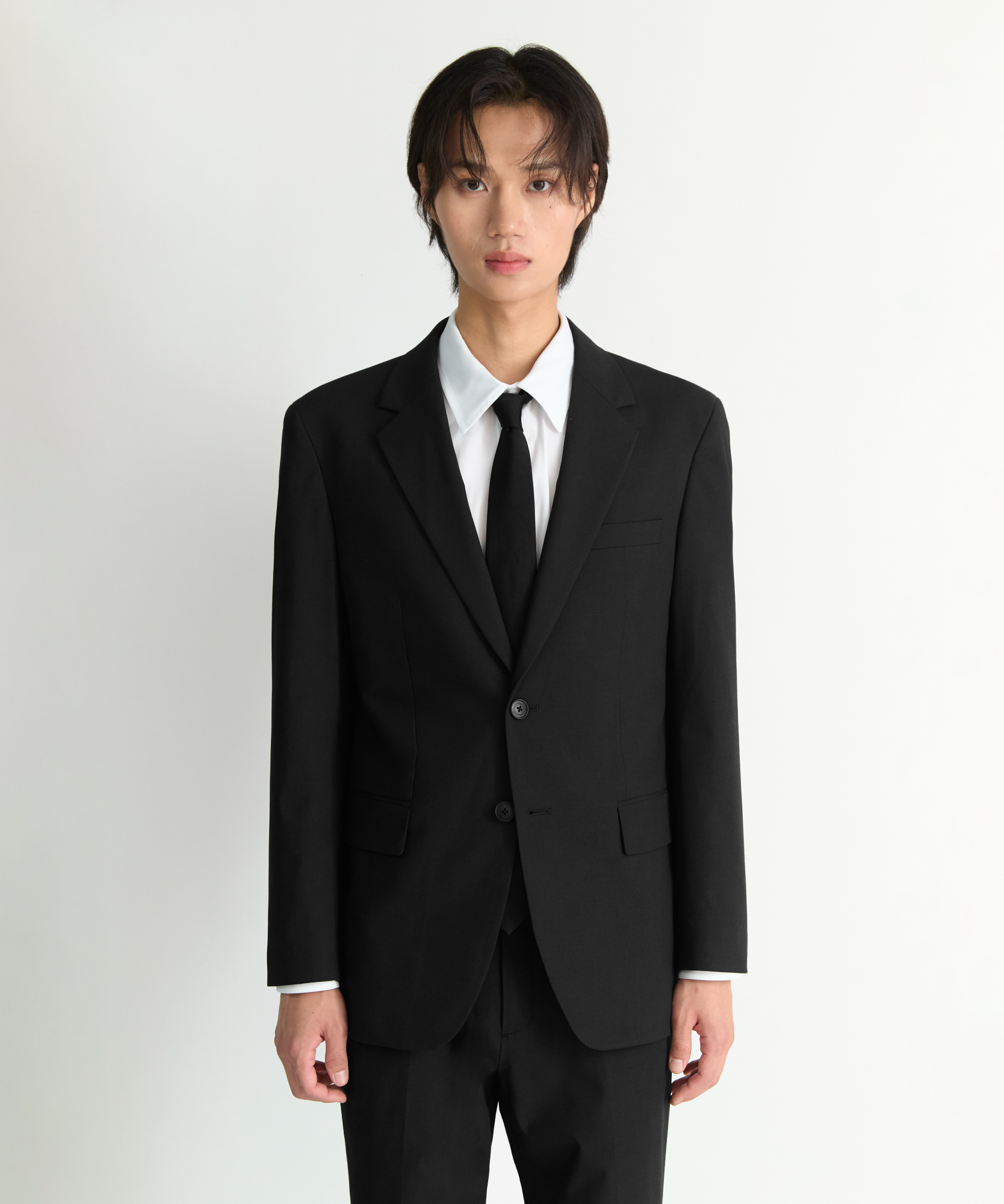 MUSINSA | NONBLANK [CARREMAN] Semi-over fit blazer_BLACK