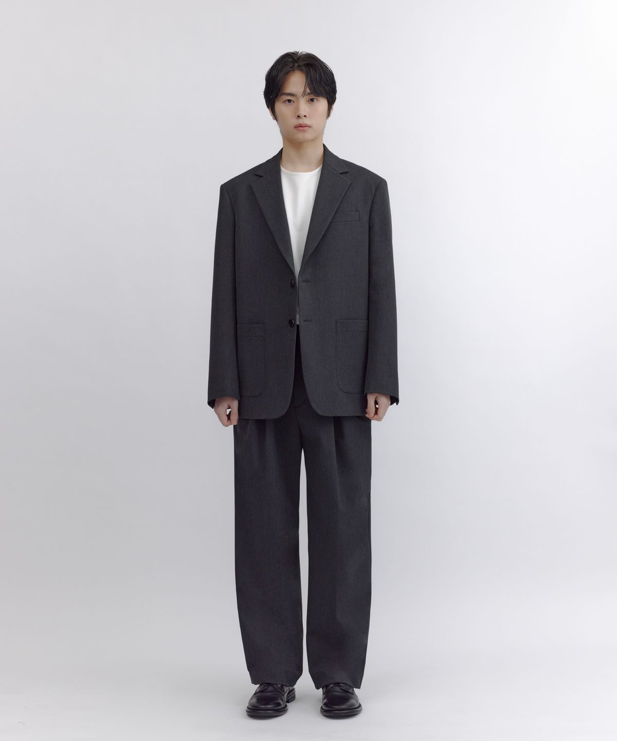 넌블랭크(NONBLANK) 스포츠 블레이저 자켓_CHARCOAL GREY