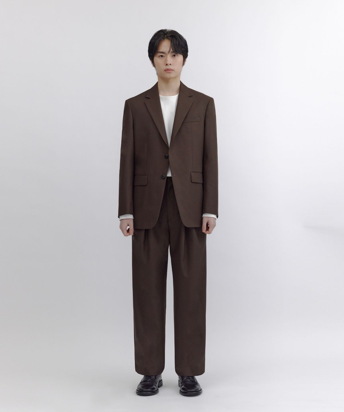 넌블랭크(NONBLANK) NS 세미 오버 핏 블레이져_BROWN