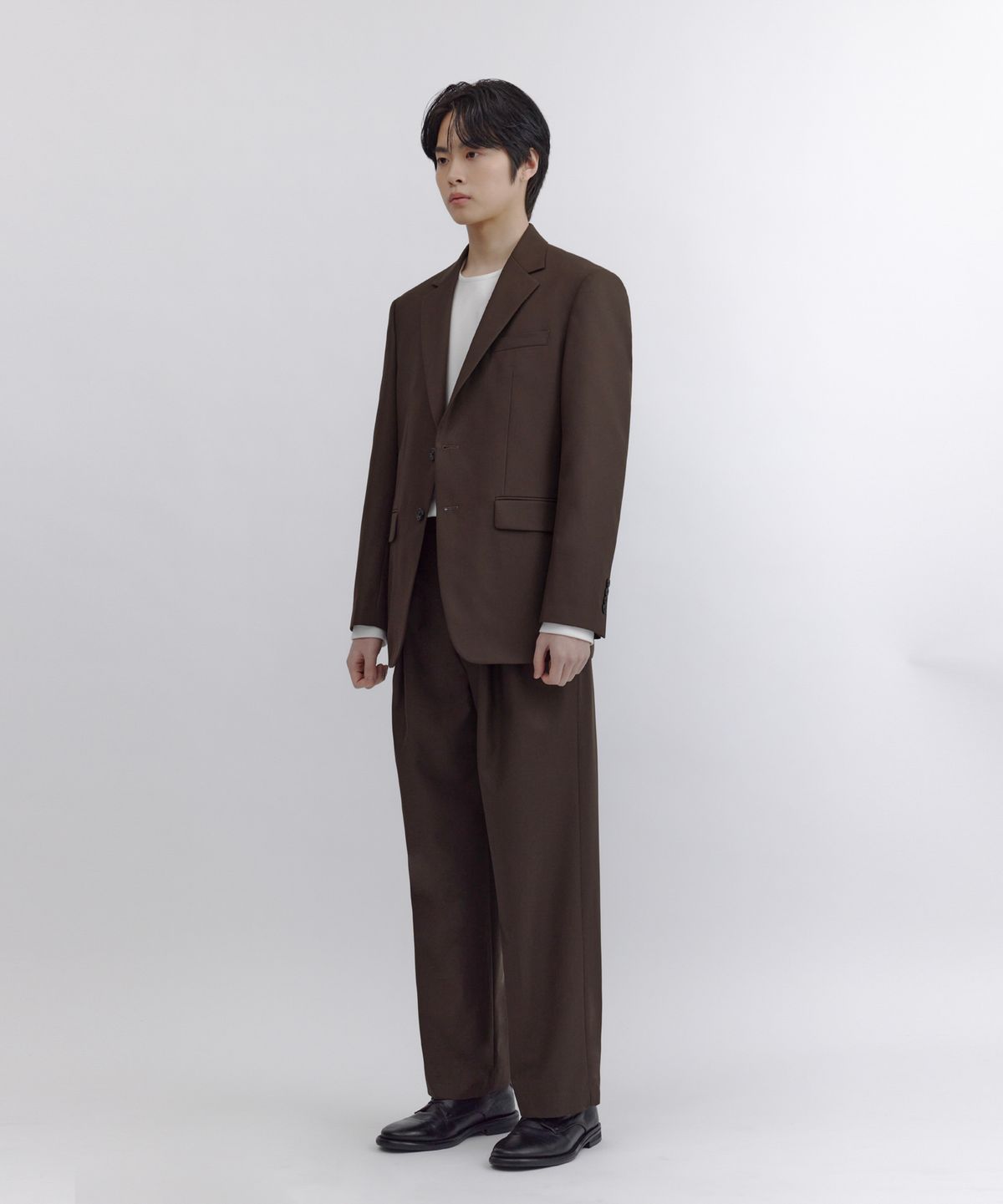 넌블랭크(NONBLANK) NS 세미 오버 핏 블레이져_BROWN
