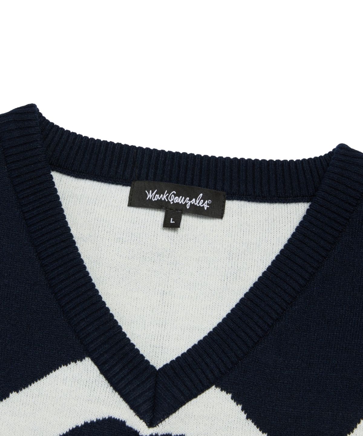 마크곤잘레스(MARK GONZALES) PALM TREE V-NECK KNIT VEST - NAVY