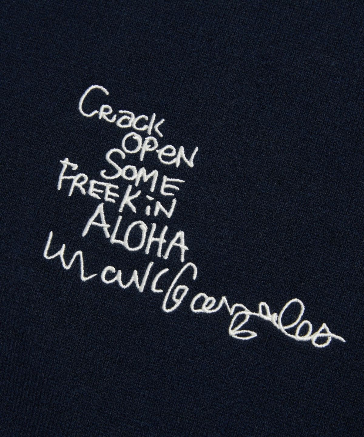 마크곤잘레스(MARK GONZALES) PALM TREE V-NECK KNIT VEST - NAVY