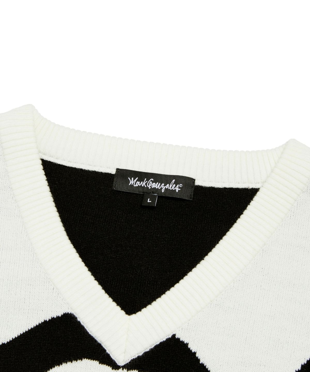 마크곤잘레스(MARK GONZALES) PALM TREE V-NECK KNIT VEST - IVORY