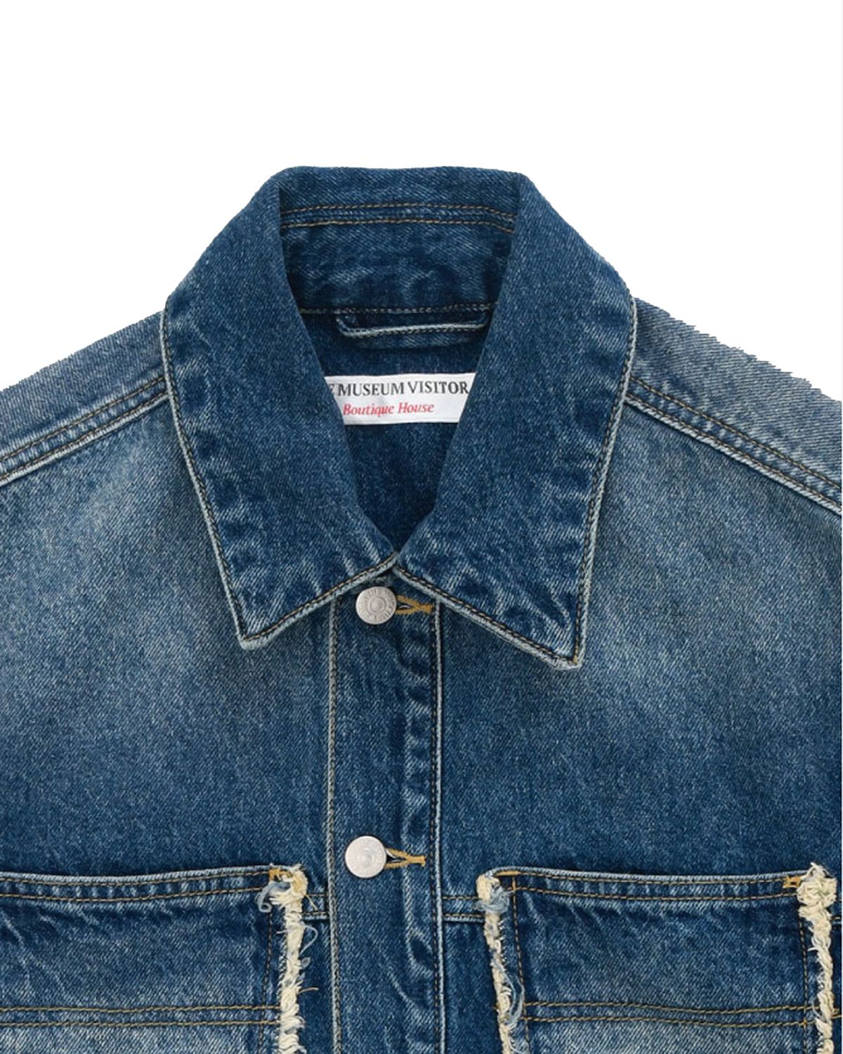더뮤지엄비지터(THEMUSEUMVISITOR) SPRAYED DENIM JACKET (LIGHT BLUE)