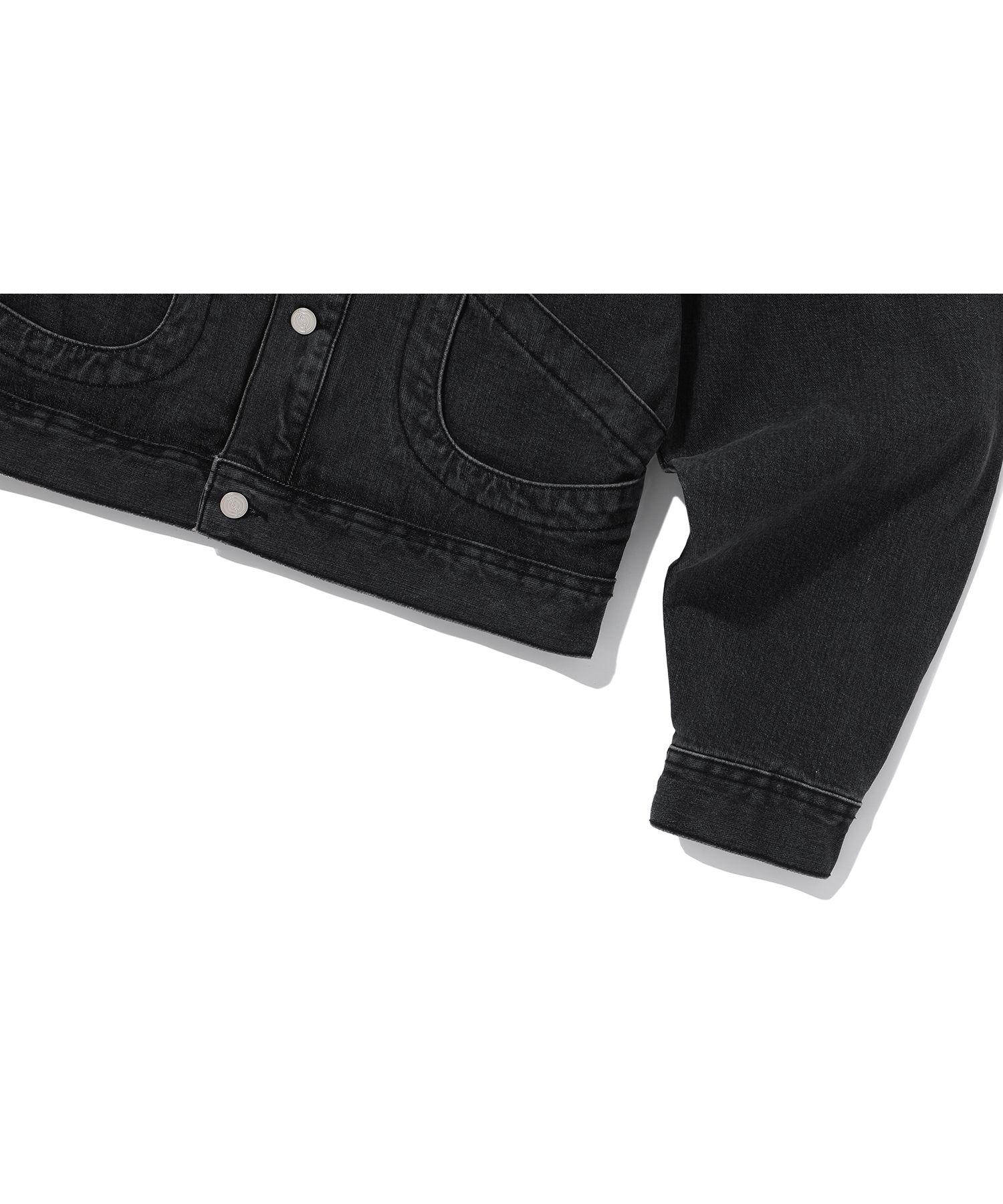 ★送料・関税込★WOOALONG★Washing curve pocket denim jacket WOOALONG]UNISEX☆Washing curve pocket denim jacket