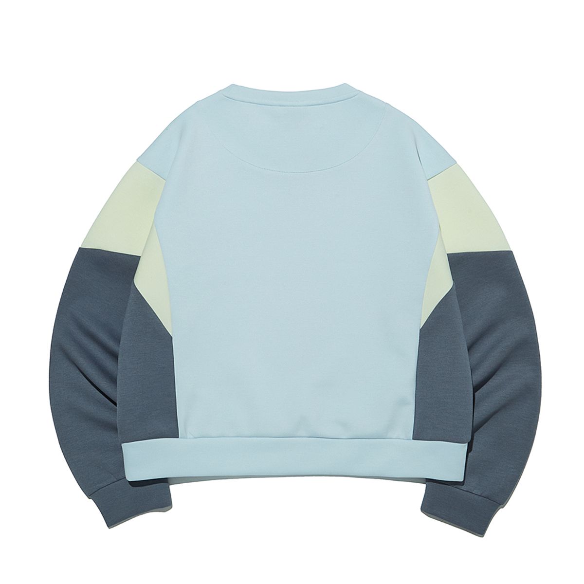 인터크루(INTERCREW) [24SS] 우먼스 시밀러 블록 크롭 맨투맨 S블루 ITY1TM56ASB