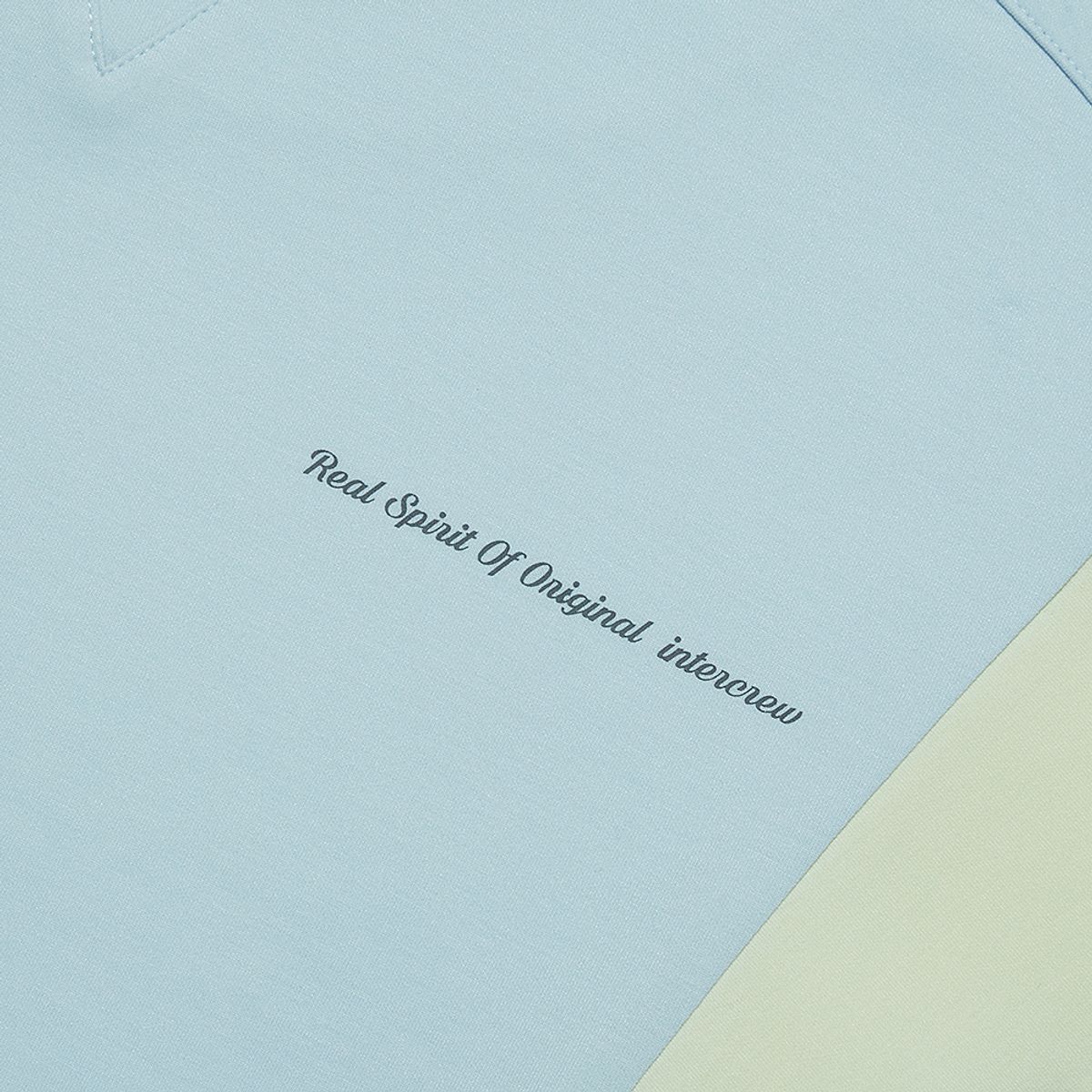 인터크루(INTERCREW) [24SS] 우먼스 시밀러 블록 크롭 맨투맨 S블루 ITY1TM56ASB
