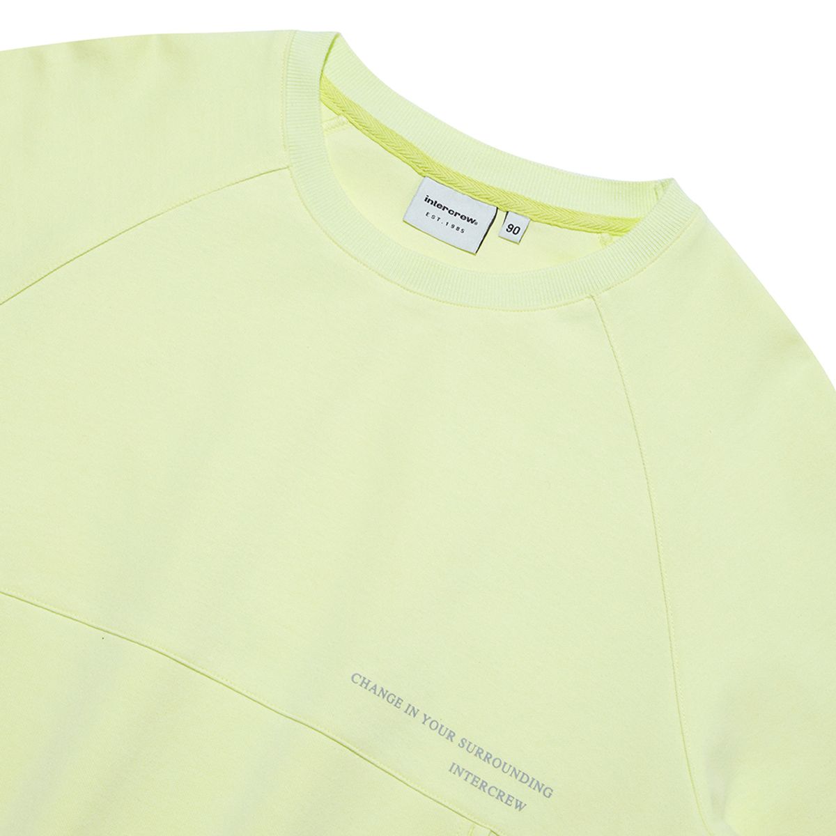 인터크루(INTERCREW) [24SS] 우먼스 로고 크롭 맨투맨 L엘로우 ITY1TM51ALY