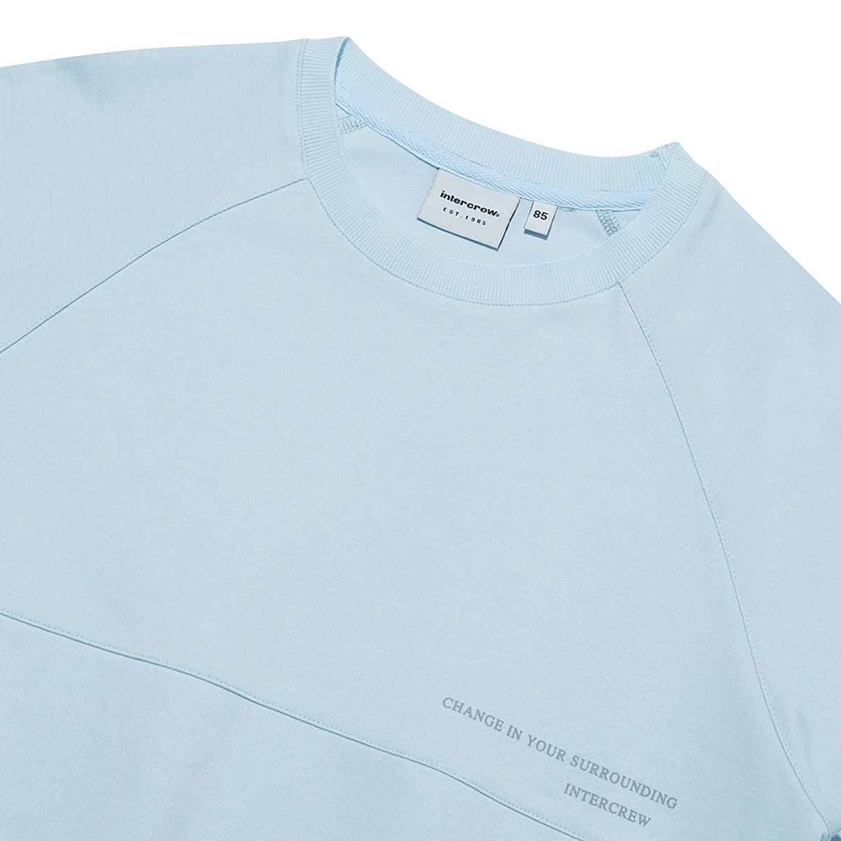 인터크루(INTERCREW) [24SS] 우먼스 로고 크롭 맨투맨 L블루 ITY1TM51ALB