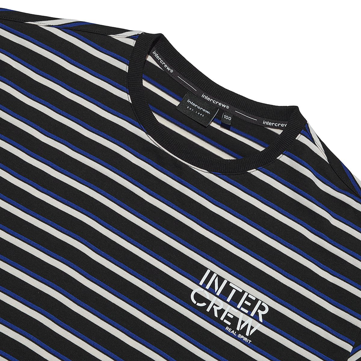 인터크루(INTERCREW) [24SS] 시밀러 립 배색 스트라이프티 R블루 ITY1TM07ARB