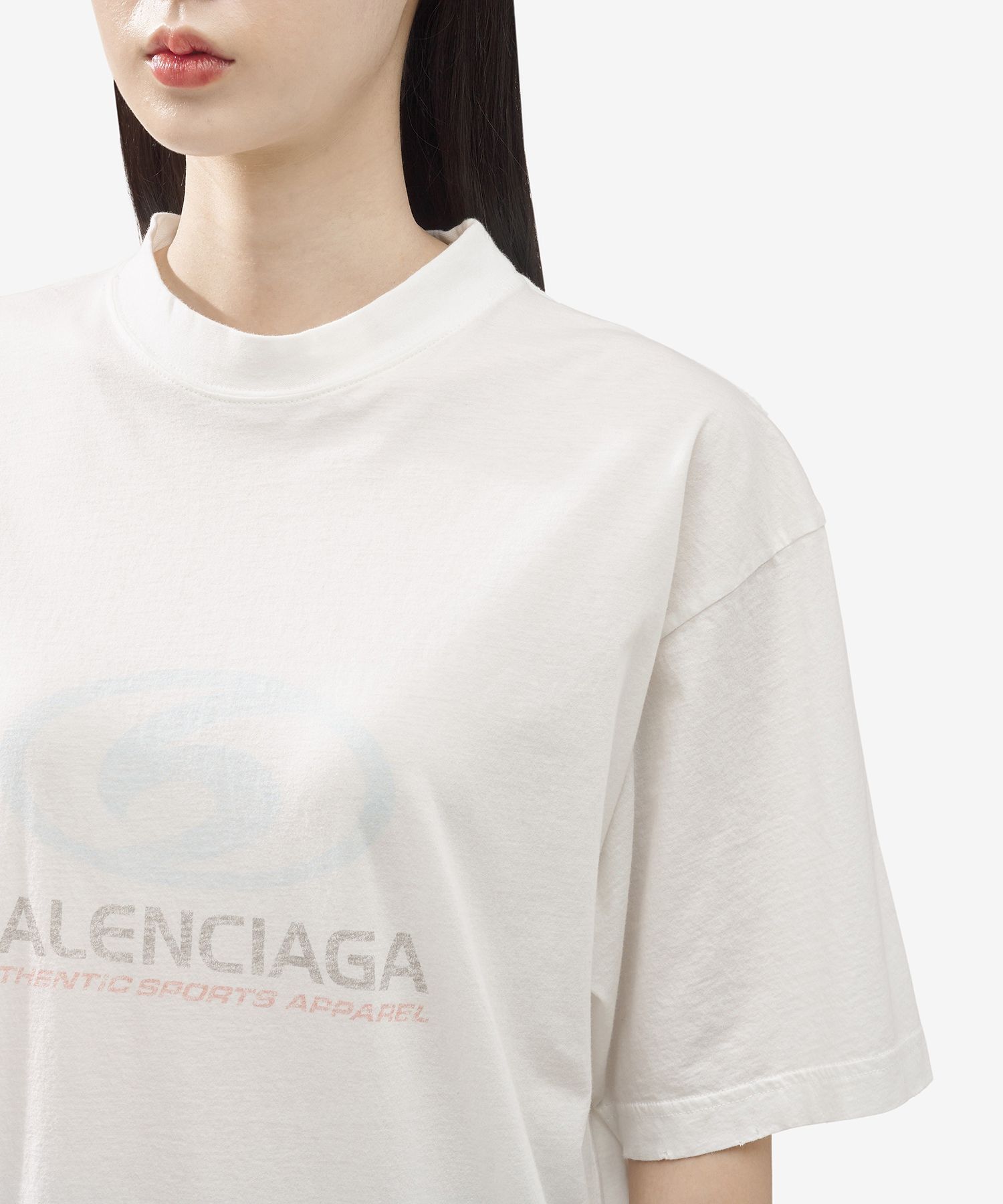 ■BALENCIAGA■ Medium Fit Surfer Short Sleeve T-Shirt White Balenciaga Surfer T-shirt in White for Men | Lyst