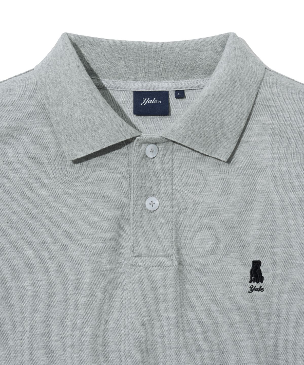 예일(YALE) OVERSIZED HERITAGE DAN QUICK DRY PIQUE POLO SHIRT GRAY