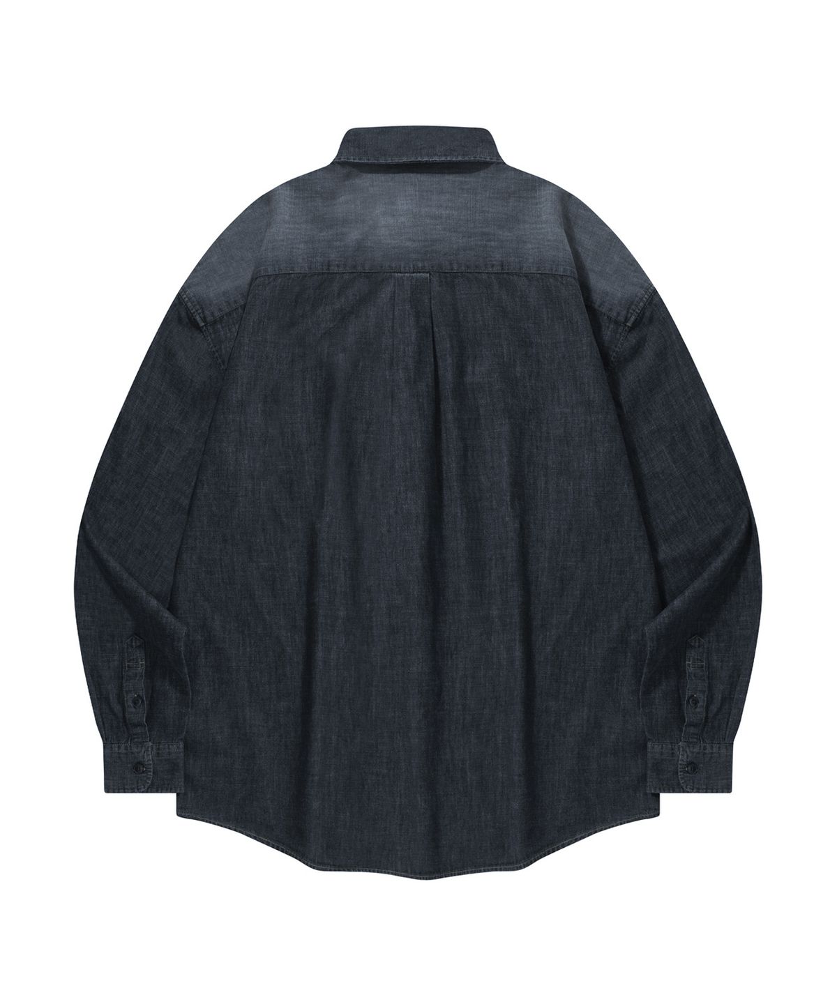 스탠즈(STENDS) [M~4XL] 페이드 워싱 데님 셔츠_블랙
