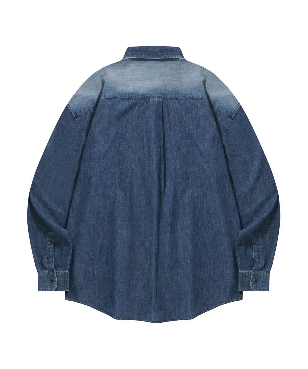 스탠즈(STENDS) [M~4XL] 페이드 워싱 데님 셔츠_블루